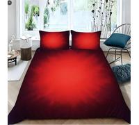 LEMRIXL Soft Fuzzy King Size Bedding Set 87"x95" Red Glow A7751 | Heavy Faux Fur Comforter with Pillow Case, 220x240 cm, for Kids Teens and Adults, A Life of Refinement Sleep Soundly