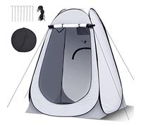 LEMROE Outdoor Pop Up Changing Tent with Good Ventilation Privacy Space | Toilet Tent for Outdoor Changing, 1 Door and 3 Windows, Windproof Rainproof Polyester Sun Shelter for Picnic Fishing Beach