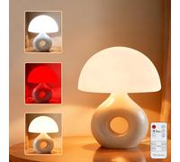 LemSen Mushroom Lamp, 670nm Red Light & 10000 Lux Therapy Lamp with Remote & Memory, 4 Color & 5 Brightness/3 Timers,Bedside Nightstand Light for Bedroom,Sunlight Lamp for Home Office Birthday Gift