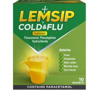 Lemsip Cold & Flu Lemon Sachets 10 Sachets 10 Sachet