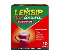Lemsip Cold & Flu Max Strength (Blackcurrant) (10)