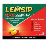 Lemsip Max Cold & Flu 16 Capsules 16 Capsule