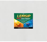 Lemsip Max, Cold and Flu Tablets Day and Night, 16 Capsules, Paracetamol, Cold and Flu Relief, Blocked Nose Relief, Nasal Congestion Relief, Max Strength, Reduces Fever, Cold and Flu, Medication