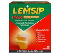 Lemsip Max Honey & Ginger Sachets, Pack of 10