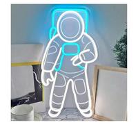 LEMST Sign Lamp Astronaut Neon Sign LED Light Dimmable for Space Theme Kids Bedroom Room Man Cave Birthday Party Wall Decor 45cmx23cm
