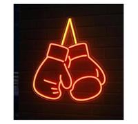 LEMST Sign Lamp Boxing Gloves Neon Sign, Gym Bodybuilding Fitness Center Decor Light for Martial Arts Dojo, Man Cave USB Powered 40cm