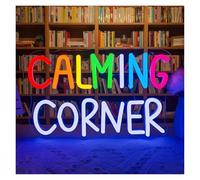 LEMST Sign Lamp Calming Corner Neon Sign USB Powered LED Light for Home Office Kids Room Classroom Therapy Space Bedroom Decoration 30x19.5cm/11.8x7.7in