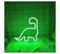 LEMST Sign Lamp Dinosaur Table Lamp, USB Neon Light for Home Bedroom Birthday Decor Night Light 27cmx28cm(D)