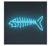 LEMST Sign Lamp Fish Bone Neon Sign, Suitable for Restaurants Home Bar Decor with Brightness Adjustable 50cm(E)