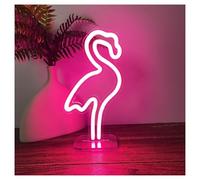 LEMST Sign Lamp Flamingo Table Lamp,USB Neon Light for Store Home Bedroom Decor Night Light 15cmx27cm