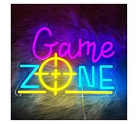 LEMST Sign Lamp Game Zone Neon Sign USB LED Light for Gaming Room Man Cave Club Bistro Home Bar Party Bedroom Garage Decoration 14.73x10.7in