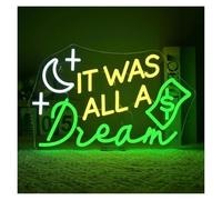 LEMST Sign Lamp It was All A Dream Neon Sign USB Dimmable Light for Lassroom Party Library Reading Room Decoration 42х27cm