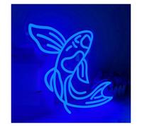 LEMST Sign Lamp Koi Fish Neon Sign of The Atmosphere Unique Home Bar Store Wall Art Lighting Dimmable 43cm(Blue)