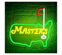 LEMST Sign Lamp Master Neon Sign USB Dimmable LED Light for Golf Course Gym Club Bedroom Office Park Party Decor Birthday 35X32.3cm