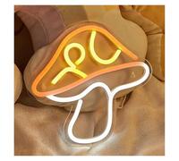 LEMST Sign Lamp Mushroom Neon Sign,Adjustable Lights, USB Power Supply, Suitable for Decor Gaming Rooms Party Dormitorio 23cmх22cm