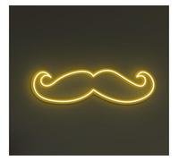 LEMST Sign Lamp Mustache Neon Light LED Barber Shop Sign Boys Saloon Decor Gameroom Bedroom Bar Livingroom Birthday Party Wall Decoration 40cm(Style E)