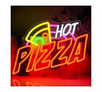 LEMST Sign Lamp Pizza Neon Wall Decoration, Food Signs, USB-Adjustable for Kitchens, Restaurants, Shops, Parties 30.5cmх39cm