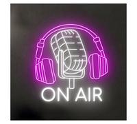 LEMST Sign Lamp Podcast On Air Neon Sign LED Light Dimmable for Room Live Streaming Concert Business Event Decor 55cm