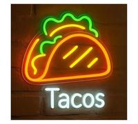 LEMST Sign Lamp Tacos Neon Sign Light USB Powered Restaurant Home Kitchen Business Window Display Wall Decor 40cm(B)