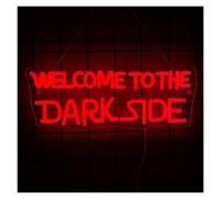 LEMST Sign Lamp Welcome to The Dark Side Neon Sign for Bedroom Party Home Wall Decor USB Powered Sign Illuminated Light 41cmx16cm