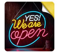 LEMST Sign Lamp Yes! We are Open Neon Sign USB Dimmable for Tattoo Salon Studio Shop Business Logo Commercial Street Decor 36x31cm
