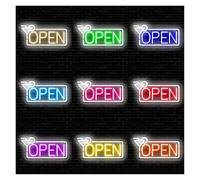 LEMST Signs Lamp Bar Open Neon Sign USB Powered Dimmable Business Neon Lights Suitable for Restaurant Shop Wall Decor 22cmx40cm(NO.7)