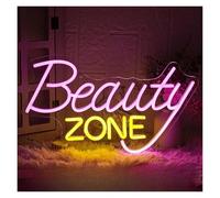 LEMST Signs Lamp Beauty Zone Neon Sign Light Powered USB for Salon Nails Studio Hairdressing Shop Barber Shop Room Decoration 42cmх25cm