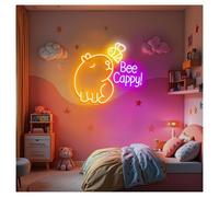 LEMST Signs Lamp Bee Cappy Neon Sign