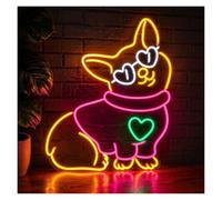LEMST Signs Lamp Corgi Dog Neon Sign
