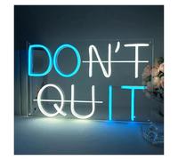 LEMST Signs Lamp Don't Quit neon Sign, USB Powered, with Dimmable Switch, Suitable for Gym, Studio Or Home 43x27cm