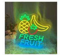 LEMST Signs Lamp Fresh Fruit Neon Sign USB Powered Adjustable Brightness Neon Lights Suitable for Hung On The Door Wall and Balconies 20cmx30cm