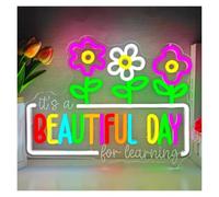LEMST Signs Lamp It's A Beautiful Day for Learning Neon Sign