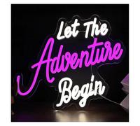 LEMST Signs Lamp Let The Adventure Begin LED Neon Sign