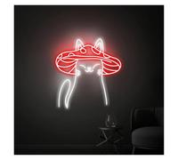 LEMST Signs Lamp Mushroom Neon Sign USB Powered Adjustable Brightness Mushroom Cat Neon Lights for Home Wall Decor 28cmx38cm(A)