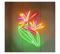LEMST Signs Lamp Strelitzia Flower Neon Sign