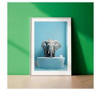 LEMST Wall Art Canvas Prints Chimpanzee Cat Dog Animal Funny Series Art Wall Home Decor Picture For Bathroom Toilet Room Canvas Painting Print Posters No Frame(D,30x40cm)