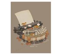LEMST Wall Art Canvas Prints Cute Cartoon Four Seasons Plant Prints Posters Fox Duck Hedgehog Animal Canvas Painting Wall Art Picture For Room Home Decor(H,20x30cm)