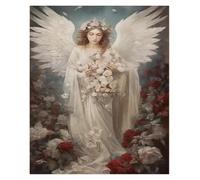 LEMST Wall Art Canvas Prints Vintage, Wall Art, Religion, Jesus, Moon Magic Angel Canvas Print Poster No Frame Home Living Room Room Decoration(J,50x70cm)