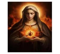 LEMST Wall Art Canvas Prints Vintage, Wall Art, Religion, Jesus, Moon Magic Angel Canvas Print Poster No Frame Home Living Room Room Decoration(S,40x60cm)