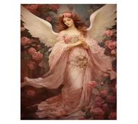LEMST Wall Art Canvas Prints Vintage, Wall Art, Religion, Jesus, Moon Magic Angel Canvas Print Poster No Frame Home Living Room Room Decoration(I,40x60cm)