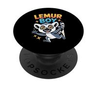 Lemur Boy Mens Funny Cartoon Jungle Primate Birthday Party PopSockets Adhesive PopGrip