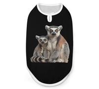 Lemur Breathable Dog Shirts Clothes Printed Sleeveless Vest Soft Summer Tank Top for Small Medium Large Pet