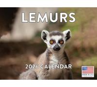 Lemur Calendar 2026 Monthly Wall Calender 12 Month | American Made In The USA