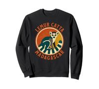 Lemur Catta Madagascar Retro Wildlife Art Sweatshirt