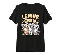 Lemur Crew Funny Cartoon Jungle Primate Kids Birthday Party Premium T-Shirt