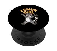 Lemur Girl Womens Cute Cartoon Jungle Primate Birthday Party PopSockets Adhesive PopGrip