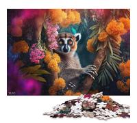 Lemur in Rain Forest Puzzles for Adults & Teenagers Puzzles for Adults & Teenager Fun Puzzles Games 500pcs (52x38cm)