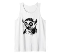 Lemur Ink Art Jungle Madagascar Wildlife Portrait Grunge Tank Top