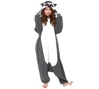 Lemur Onesie Kigurumi One-Piece Costume Jumpsuit | SAZAC Kigurumi | Halloween & Carnival | for Kids and Adults | One Size Fits All (155 - 180+ cm)