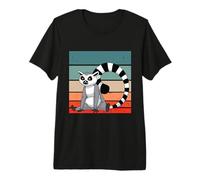 Lemur Retro Style Ring Tailed Lemur Primate Wildlife Animal Premium T-Shirt